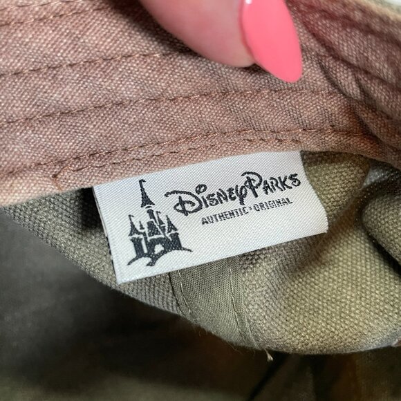Walt Disney World Parks Brown Baseball Dad Hat Metal Logo Heavy Canvas Khaki - Picture 8 of 9